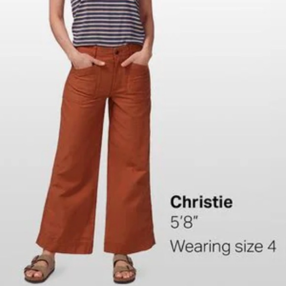 Patagonia organic cotton slub woven wide leg pants